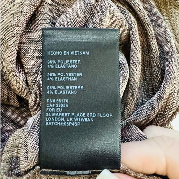 Kimchi Blue Gold Bronze Metallic Round Neck Flowy Tank Top S - Picture 13 of 15